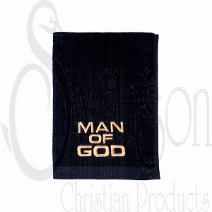 Towel: Man Of God [Black w/Gold Lettering] - Swanson